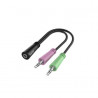 Adaptador 2xJack 3 5mm M-Jack 3 5mm H
