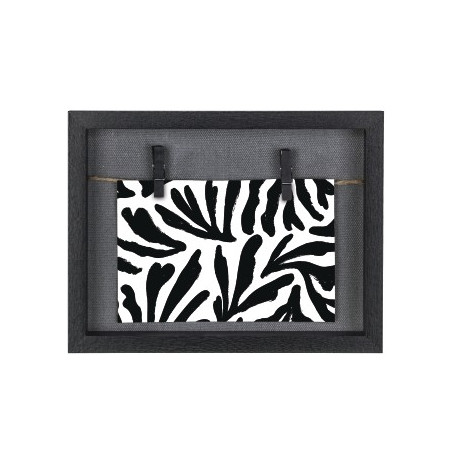 Porta Fotos MDF Negro 16 5x21 5 cm Gallery Muro