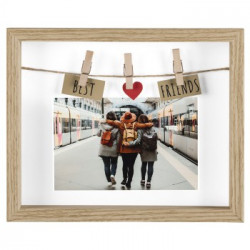 Porta Fotos MDF Roble 10x15 cm Mejores Amigos