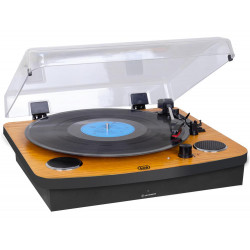 Tocadiscos estéreo inalámbrico 3Wx2 con entrada au