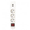 Regleta 3 Tomas 2xUSB-A 17W
