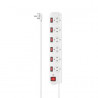 Regleta 6 Tomas C/Protec Interruptor 1 4m Blanco