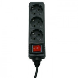 Regleta 3 Tomas Interruptor 1 4m Negro
