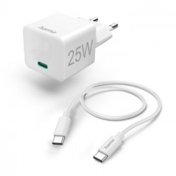Cargador Super Mini 230V ``25W´´ USB-C QC PD Blanc