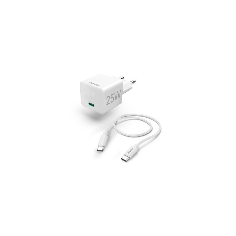 Cargador Super Mini 230V ``25W´´ USB-C QC PD Blanc