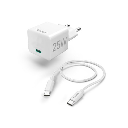 Cargador Super Mini 230V ``25W´´ USB-C QC PD Blanc