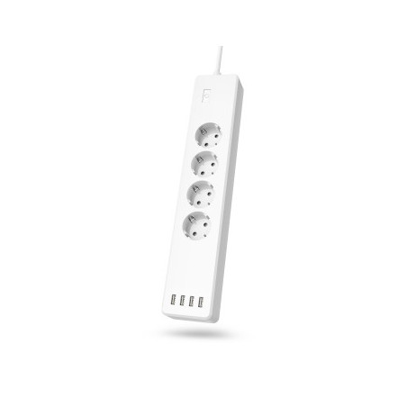Regleta Inteligente 4 Tomas   USB Blanco hama 