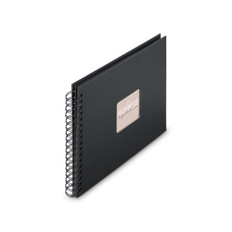 Album Pegar Spiral 28x24 50P Fine Art Negro Página