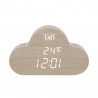 Reloj LED con 3 alarmas en la nube efecto madera