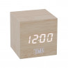 Reloj LED 3 alarmas efecto madera TNB 