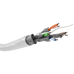 Cable de red CAT 6  S/FTP ROLLO blanco100m