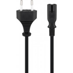 Cable de alimentación con enchufe 1 5m Negro