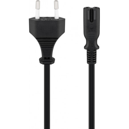 Cable de alimentación con enchufe 1 5m Negro