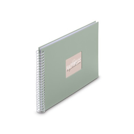 Album Pegar Spiral 36x32 50P Fine Art Verde P BLAN