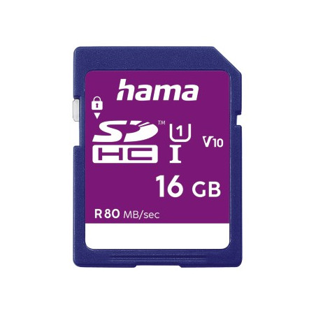 TARJETA SDHC 16GB C10 UI V10 80MB/s HAMA