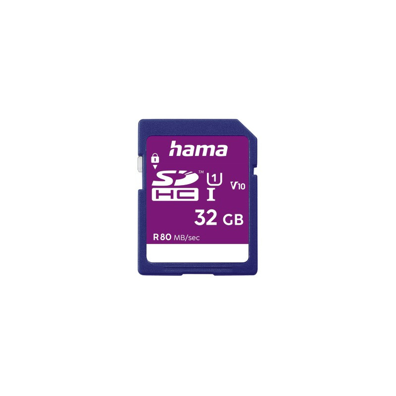 TARJETA SDHC 32GB C10 UI V10 80MB/s HAMA