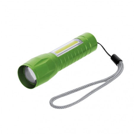 Linterna verde recargable de aluminio