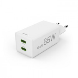 Cargador Mini 220V ``65W´´ 2xUSB-C  QC PD GaN  Bla