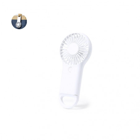 Ventilador de mano con enganche Blanco