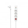 Regleta 3 Tomas 1 4m  Blanca  1xUSB-A 1XUSB-C 18W