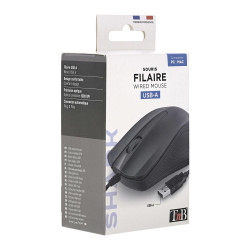 Ratón óptico con cable negro TNB SHARK