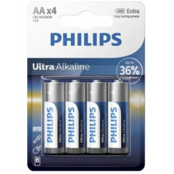 PILAS PHILIPS ULTRA ALKALINE AA LR6 BLISTER*4