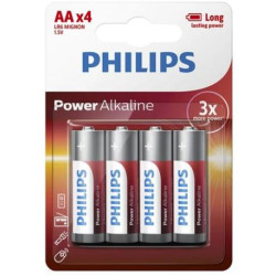 PILAS PHILIPS POWER ALKALINE AA LR6 BLISTER*4