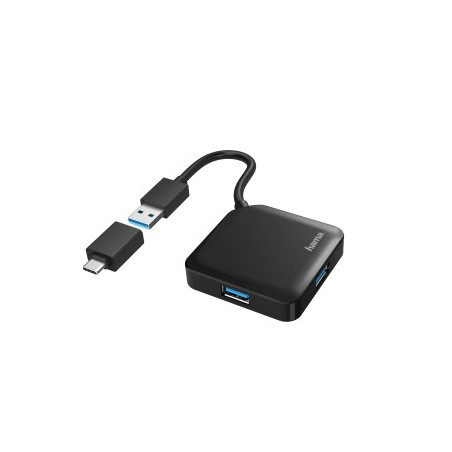 USB Hub  4 Puertos  5 Gbps  USB-C hama 