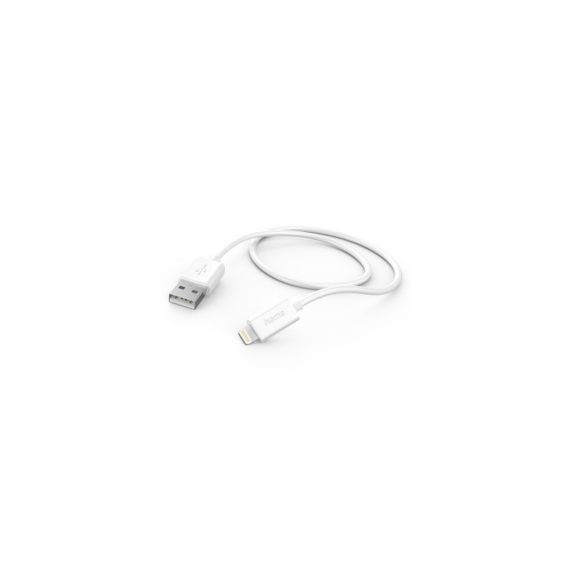 Cable USB A Lightning 2 0 480Mbt/s 2 4A 1m Blanco Cable USB A Lightning 2 0 480Mbt/s 2 4A 1m Blanco