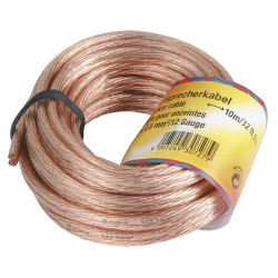 Cable Audio OFC 2x2 5 mm 10 m Transparente