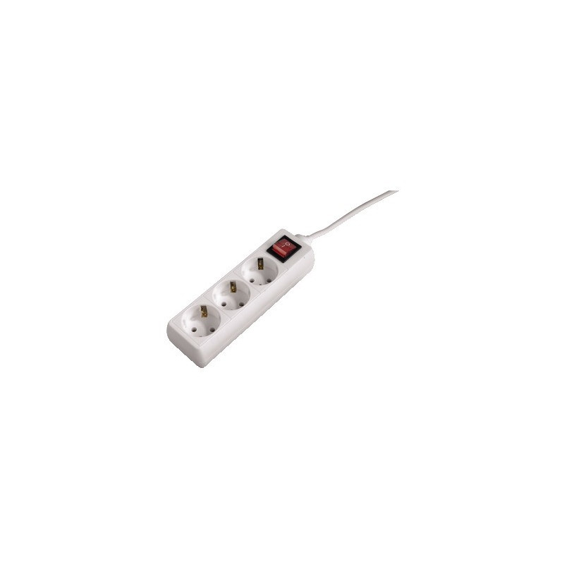 Regleta 3 Tomas Interruptor 1 4m Blanca Regleta 3 Tomas Interruptor 1 4m Blanca