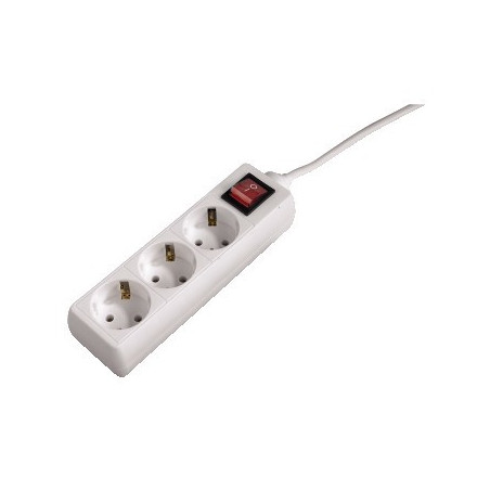 Regleta 3 Tomas Interruptor 1 4m Blanca