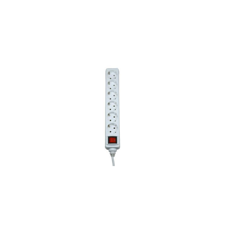 Regleta 6 Tomas Interruptor 1 4m Blanca Regleta 6 Tomas Interruptor 1 4m Blanca