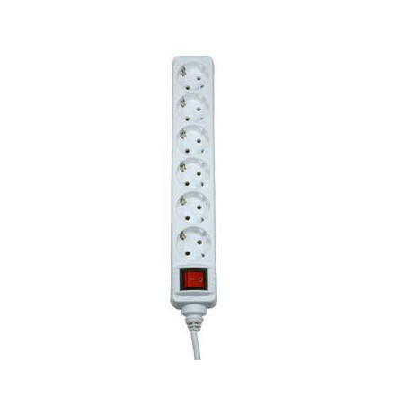 Regleta 6 Tomas Interruptor 1 4m Blanca