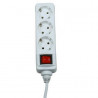 HOME REGLETA 3 TOMAS BLANCO  INTERRUPTOR