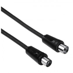 CABLE ANTENA M-H 1M 75DB NEGRO HAMA