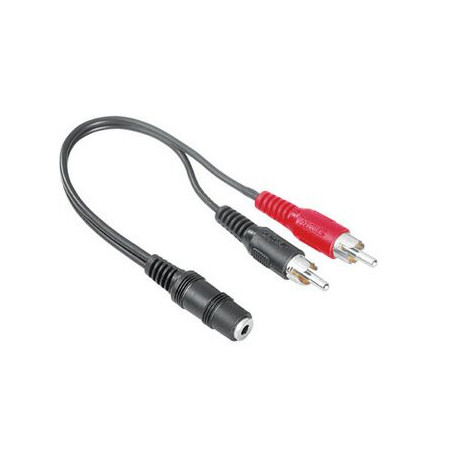 Adapt  Jack 3 5mm Stereo Hembra a 2RCA Macho HAMA