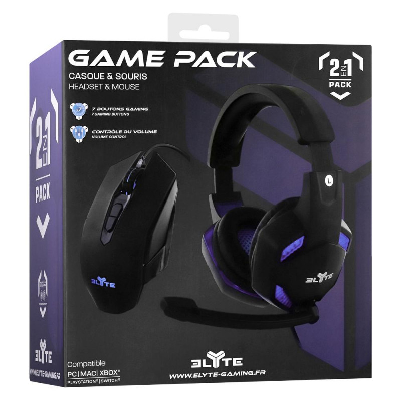 ratón  auricular game pack elyte tnb