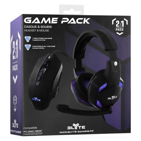 ratón  auricular game pack elyte tnb