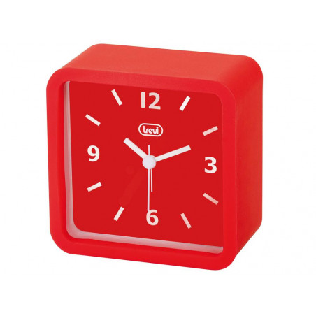 RELOJ DE CUARZO CON RELOJ DESPERTADOR TREVI ROJO