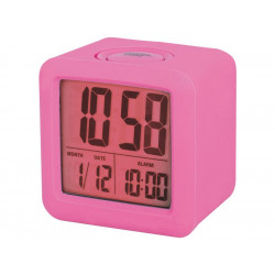 RELOJ DIGITAL CON ALARMA ROSA