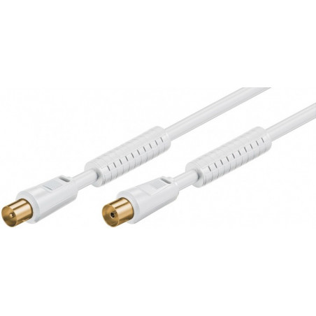 CABLE DE ANTENA 1 5 M CON FERRITA BLANCO WIRBOO