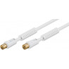 CABLE ANTENA 5M CON FERRITA BLANCO WIRBOO