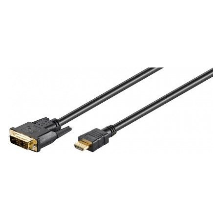 Cable DVI-D / HDMI ™  chapado en oro 2mts