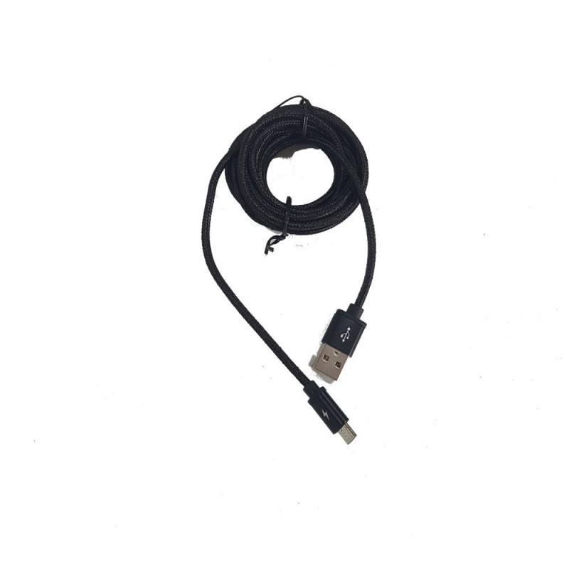 Cable de carga y datos microUSB 2 5m negro WIRBOO Cable de carga y datos microUSB 2 5m negro WIRBOO