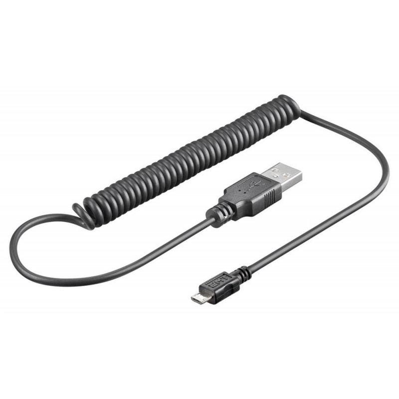 CABLE Micro USB cable en espiral WIRBOO CABLE Micro USB cable en espiral WIRBOO