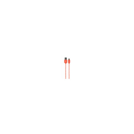 Cable de carga y datos microUSB 2 5m ROJO  WIRBOO