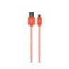 Cable de carga y datos microUSB 2 5m ROJO  WIRBOO