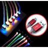 Cable de carga y datos USB 8pines LUZ VERDE WIRBOO