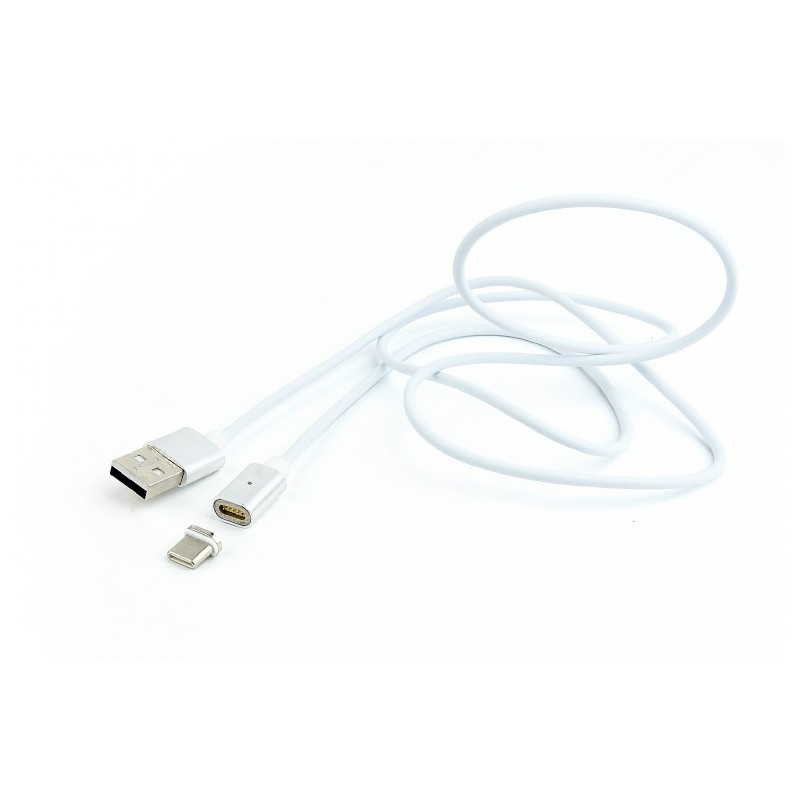 Cable magnético USB tipo C plateado 1 m Cable magnético USB tipo C plateado 1 m